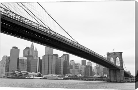 Framed Manhattan from Brooklyn (b/w) Print
