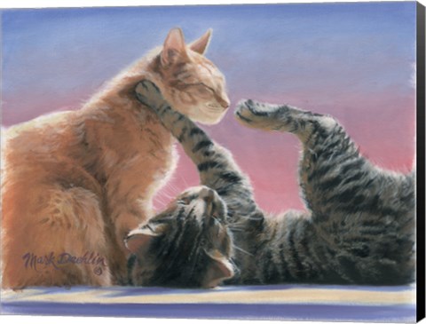 Framed Frolicing Cats Print