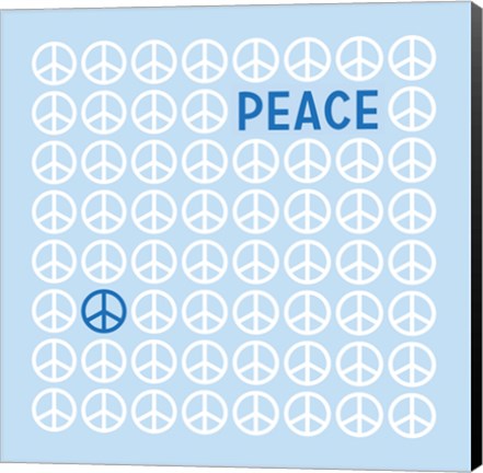 Framed Peace Blue Print