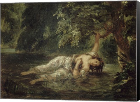 Framed Death of Ophelia Print