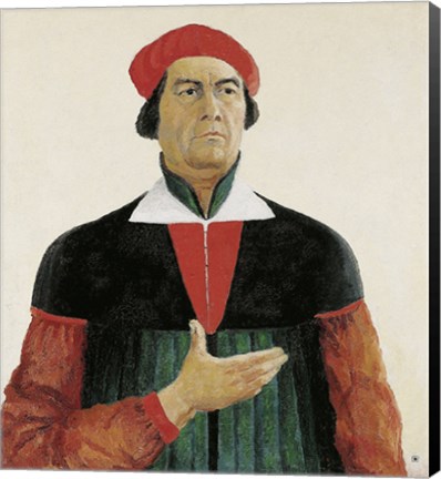 Framed Perfected Portrait of Ivan Kljun, c. 1913 Print