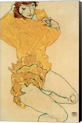 Framed Woman Undressing, 1914 Print