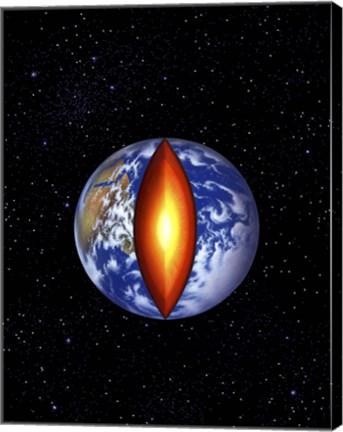 Framed Earth's Core Print