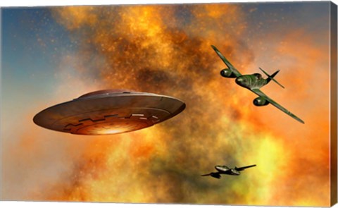 Framed German Messerschmitt 262's Print