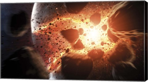 Framed Apocalyptic Space Scene Print