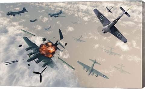 Framed B-17 Flying Fortress Bombers Print