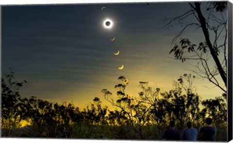 Framed Solar Eclipse Composite Print
