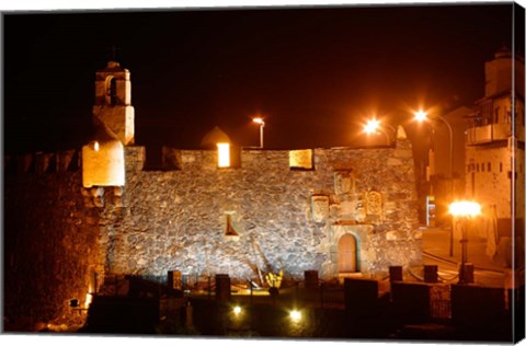 Framed Fortress by Night, Tenerife, Canary Islands, Spain Print