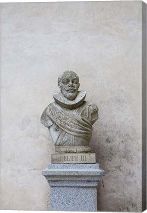 Framed Bust of Spanish King Philip III, The Alcazar, Segovia, Spain Print