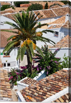 Framed Spain, Andalusia, Zahara Rooftops in the Andalusian White Village Print