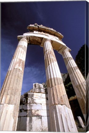 Framed Temple of Athena, Tholos Rotunda, Delphi, Fokida, Greece Print