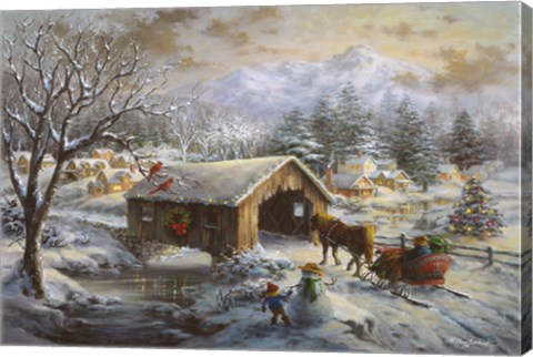 Framed Covered Bridge Print