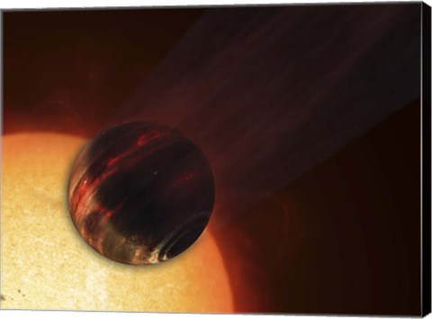 Framed Artist's concept of a Hot Jupiter Extrasolar Planet Orbiting a Sun-like Star Print