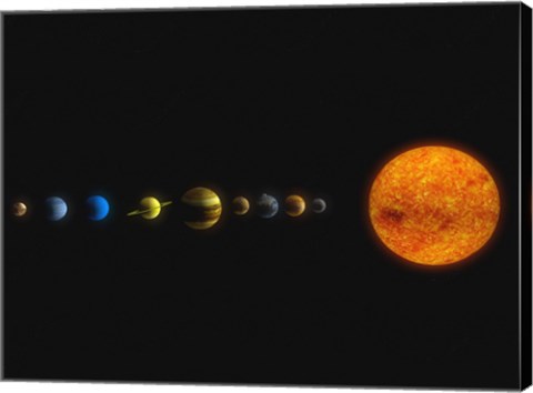 Framed Solar System I Print