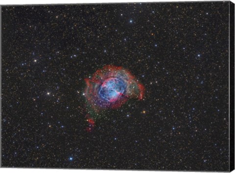 Framed Messier 27, the Dumbbell Nebula Print