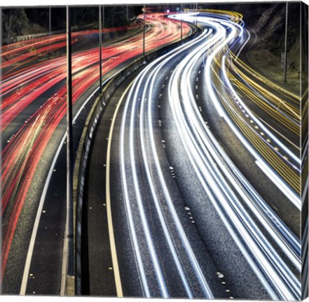 Framed Lines And Curves Print