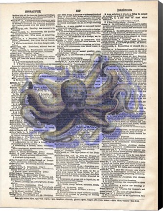 Framed Dreadful Octopus I Print