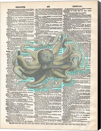 Framed Dreadful Octopus II Print