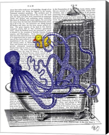 Framed Octopus in Bath Print