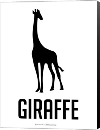 Framed Giraffe Black Print