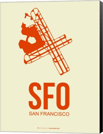 Framed SFO San Francisco 1 Print