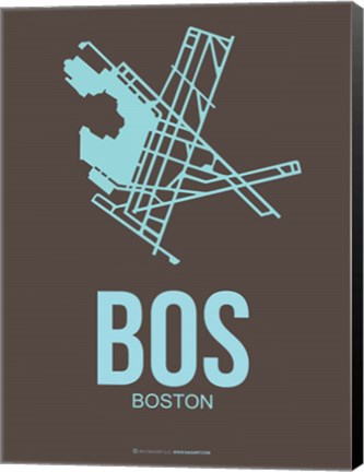 Framed BOS Boston 2 Print