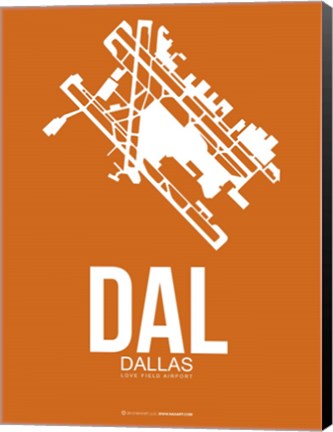 Framed DAL Dallas 2 Print