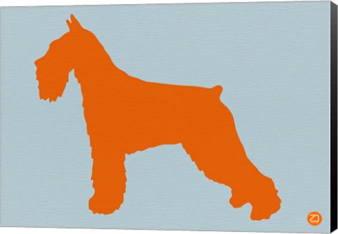 Framed Standard Schnauzer Orange Print
