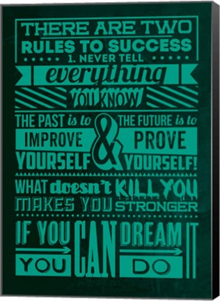 Framed Success Set Green Print