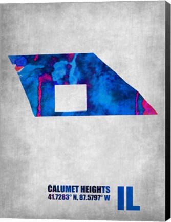Framed Calumet Heights Illinois Print