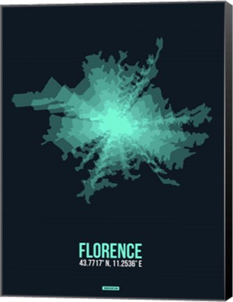 Framed Florence Radiant Map 2 Print