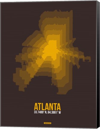 Framed Atlanta Radiant Map 4 Print