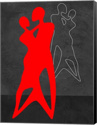 Framed Red Couple Dance Print