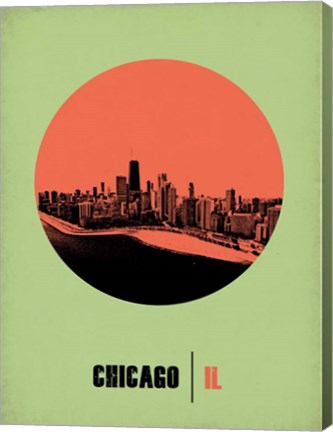 Framed Chicago Circle 2 Print