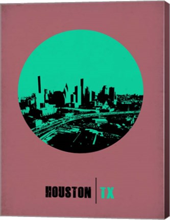 Framed Houston Circle 1 Print