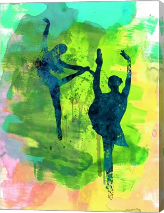 Framed Ballet Watercolor 1B Print
