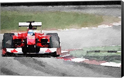 Framed Ferrari F1 on Track Print