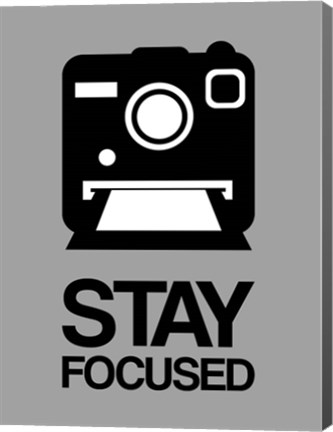 Framed Stay Focused Polaroid Camera 1 Print