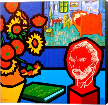 Framed Homage To Van Gogh 3 Print