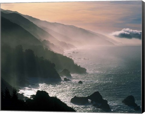 Framed Big Sur Coastline, CA Print