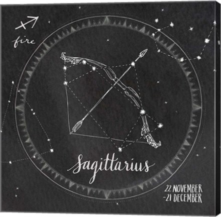 Framed Night Sky Sagittarius. Print