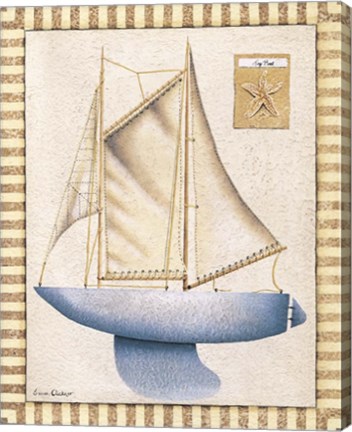 Framed Blue Sailboat Print