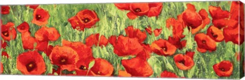 Framed Poppy Field (Detail) Print