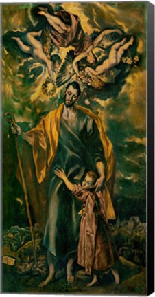 Framed Saint Joseph and the Infant Jesus Print