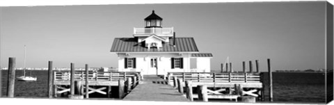 Framed Roanoke Marshes Lighthouse, Outer Banks, North Carolina Print