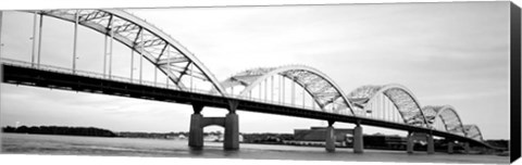 Framed Iowa, Davenport, Centennial Bridge over Mississippi River Print