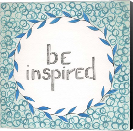 Framed Be Inspired Swirls Print