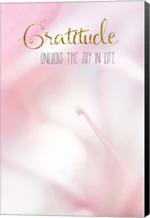 Framed Gratitude Unlocks the Joy Print