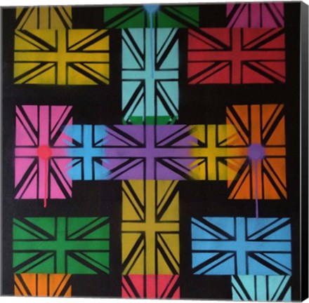 Framed Union Jack Cross Print