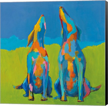 Framed Howling Hounds Print